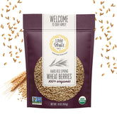 1000 Springs Mill organic hard red spring wheat berries in a bulk bag for pantry storage