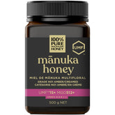 100% Pure New Zealand Honey Manuka UMF15 jar, smooth texture and premium flavor.