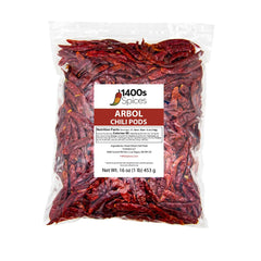 1400s Spices arbol chili whole pod for authentic Mexican flavor
