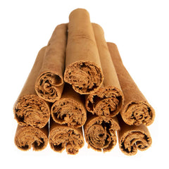 Closeup of 1400S SPICES Ceylon cinnamon stick highlighting texture for aromatic infusion.