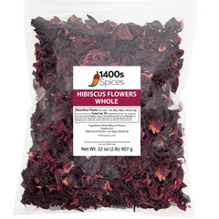 1400S SPICES hibiscus flowers for tea, delivering bright color and fragrant aroma