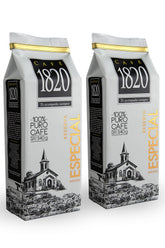 1820 Special Reserve coffee beans close-up, premium aroma and flavor