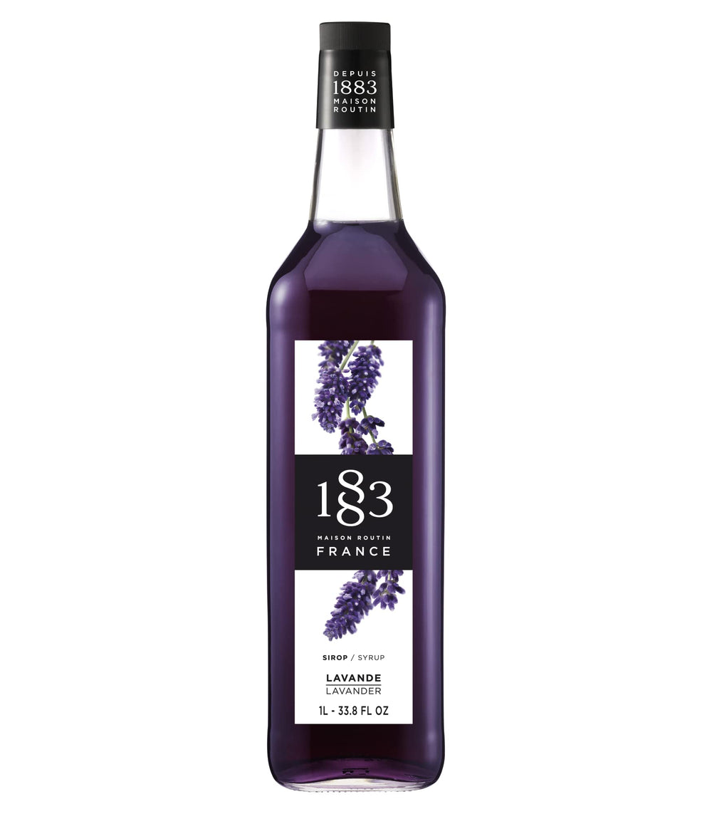 1883 Maison Routin Lavender Syrup bottle shows pure French flavor for cocktails