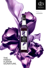 Cocktail glass with 1883 Lavender Syrup highlighting floral notes in drinks