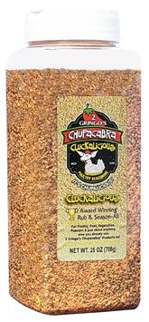 2 Gringos Chupacabra Cluckalicous poultry seasoning bottle for juicy, flavorful poultry.