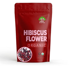 20 Leaves hibiscus flower loose-leaf ready for brewing with vibrant color exacting the floral notes