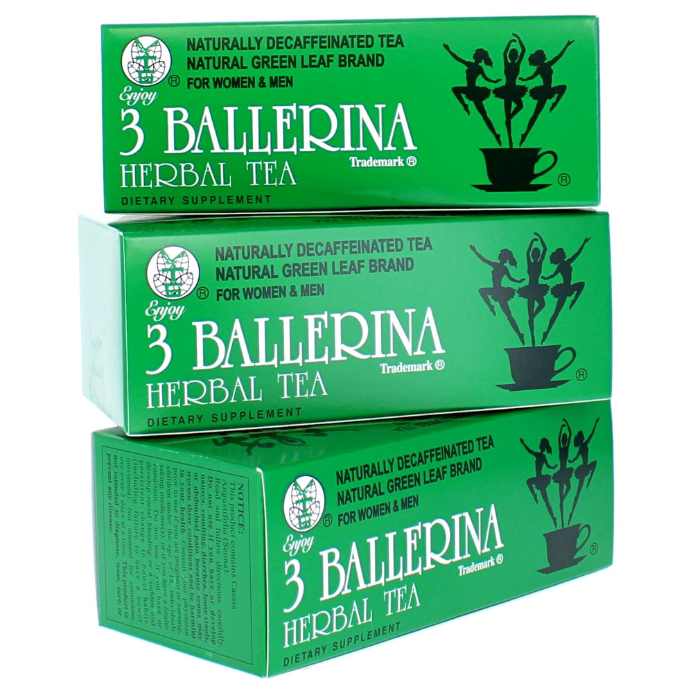 3 Ballerina Tea Dieters Extra Strength tea bags ready for a stronger, soothing brew