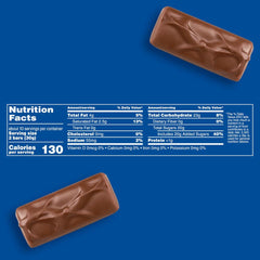 3 Musketeers Fun Size bag back view showing reseal-friendly packaging for on-the-go snacking