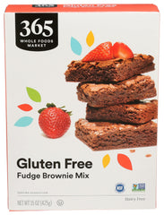 365 by Whole Foods Market brownie mix package displaying gluten-free chocolate indulgence ready to bake
