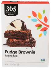 365 by Whole Foods Market brownie mix box shows convenient packaging for easy baking