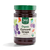 365 by Whole Foods Market Concord Grape Jelly jar ideal for toast and sandwiches.