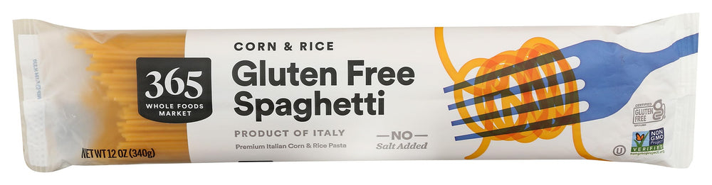 365 by Whole Foods corn and rice spaghetti pack ready for gluten-free meals