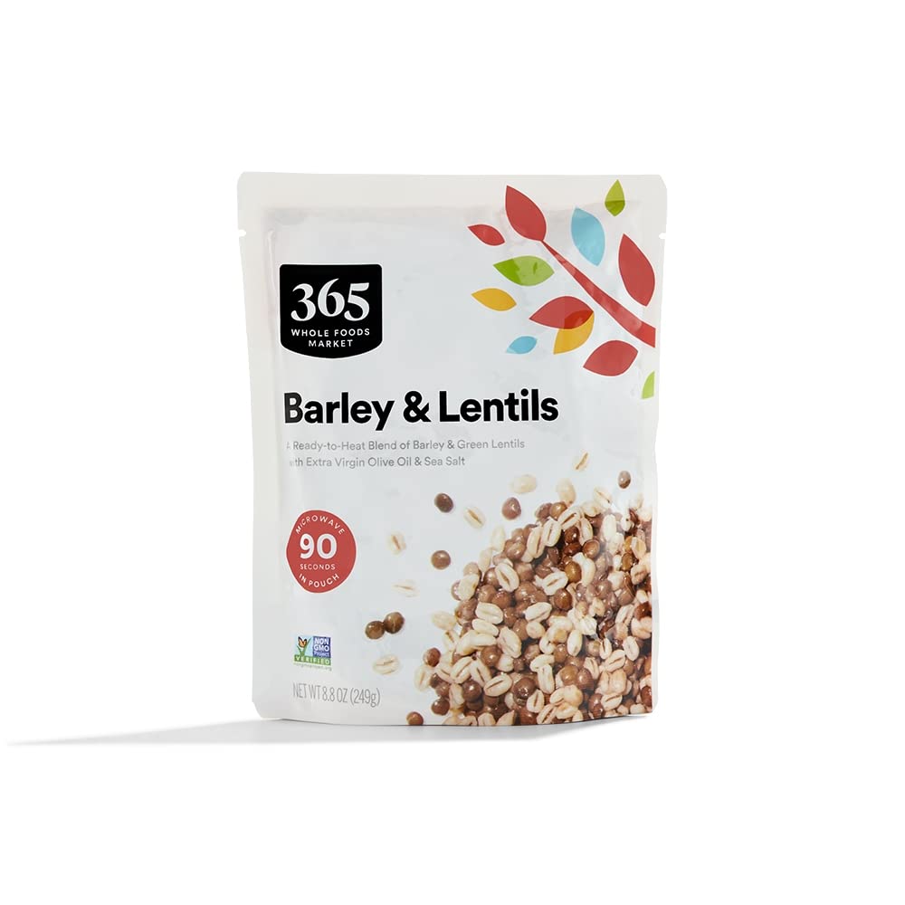 365 by Whole Foods Market barley and green lentils ready-to-heat pouch for quick meals