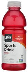 365 by Whole Foods Market Berry Sports Drink bottle shows natural berry flavor for active hydration