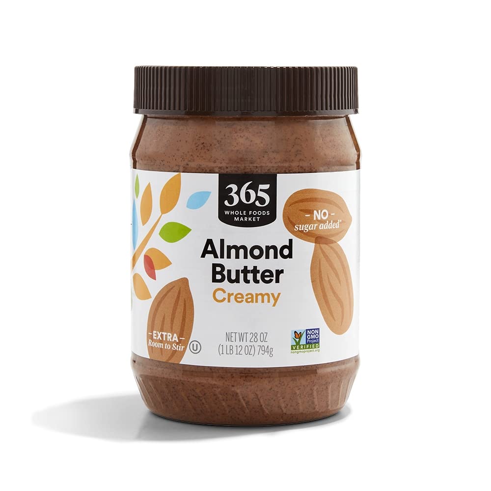 365 by Whole Foods Market creamy almond butter jar for spreading