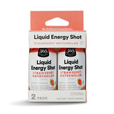 365 by Whole Foods Market energy shot duo front view, strawberry watermelon flavor for on-the-go energy.