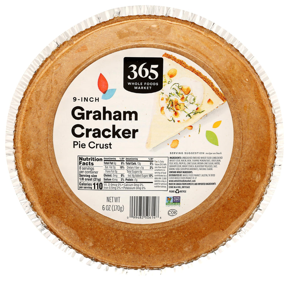 365 by Whole Foods Market graham cracker pie crust two-pack for quick desserts.