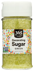 365 by Whole Foods Market Green Decorating Sugar bottle pour — adds subtle color and shimmer