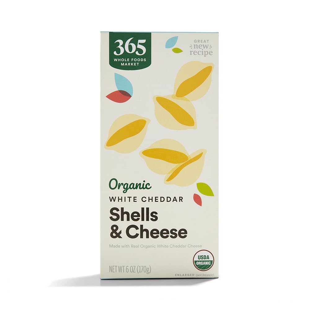 365 by Whole Foods Market organic white cheddar shells in a bowl for quick meals