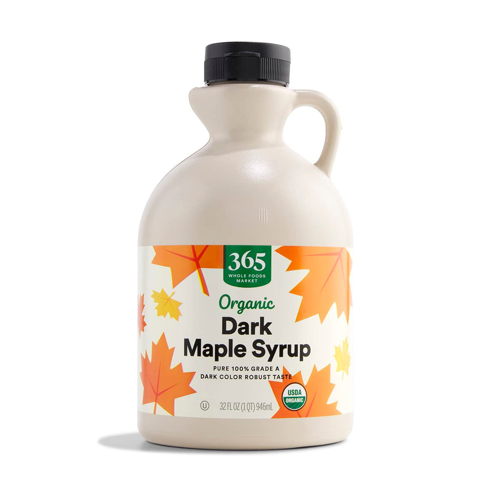365 by Whole Foods Market maple syrup bottle with rich organic flavor for pancakes and baking