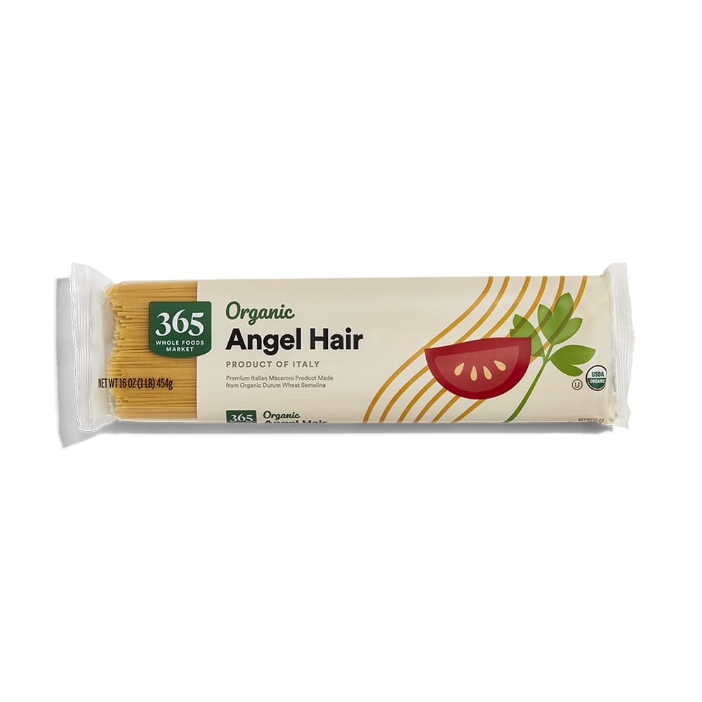 365 by Whole Foods Market organic angel hair pasta pack ready for oil based sauces