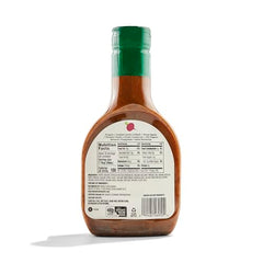 365 Organic Balsamic Vinaigrette label closeup highlights clean ingredients and no artificial sweeteners