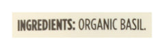 365 by Whole Foods Market Organic Basil package front emphasizing kosher and USDA organic certification