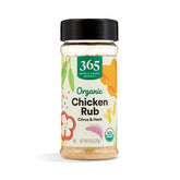 365 by Whole Foods Market Organic Chicken Spice Rub bottle ready for flavorful chicken.