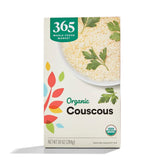 365 by Whole Foods Market Organic Couscous box, a convenient pantry staple for quick meals.