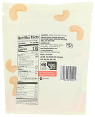 365 by Whole Foods Market organic dry roasted cashews resealable bag shows freshness preservation