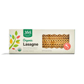 365 by Whole Foods Market Organic Lasagne pack — durable noodles for layering lasagna.