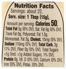 365 by Whole Foods Market Organic Light Mayo close-up label highlighting clean ingredients