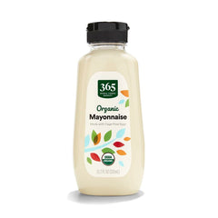 365 by Whole Foods Market organic mayonnaise in a classic jar, ideal for sandwiches.