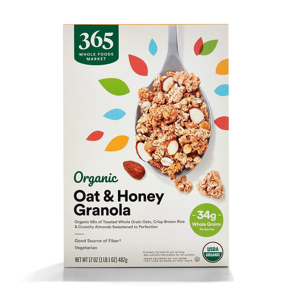 365 by Whole Foods Market Organic Oat & Honey Granola bag for a wholesome breakfast