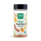 365 by Whole Foods Market organic pork spice rub jar on shelf for flavorful pork