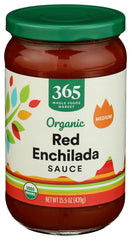 365 by Whole Foods Market organic red enchilada sauce bottle ready for weeknight tacos
