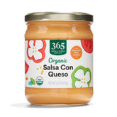 365 by Whole Foods Market Organic Salsa Con Queso 15oz bottle ready for dipping and sharing.