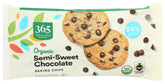 365 by Whole Foods Market organic semi-sweet chocolate chips in a bag for baking.