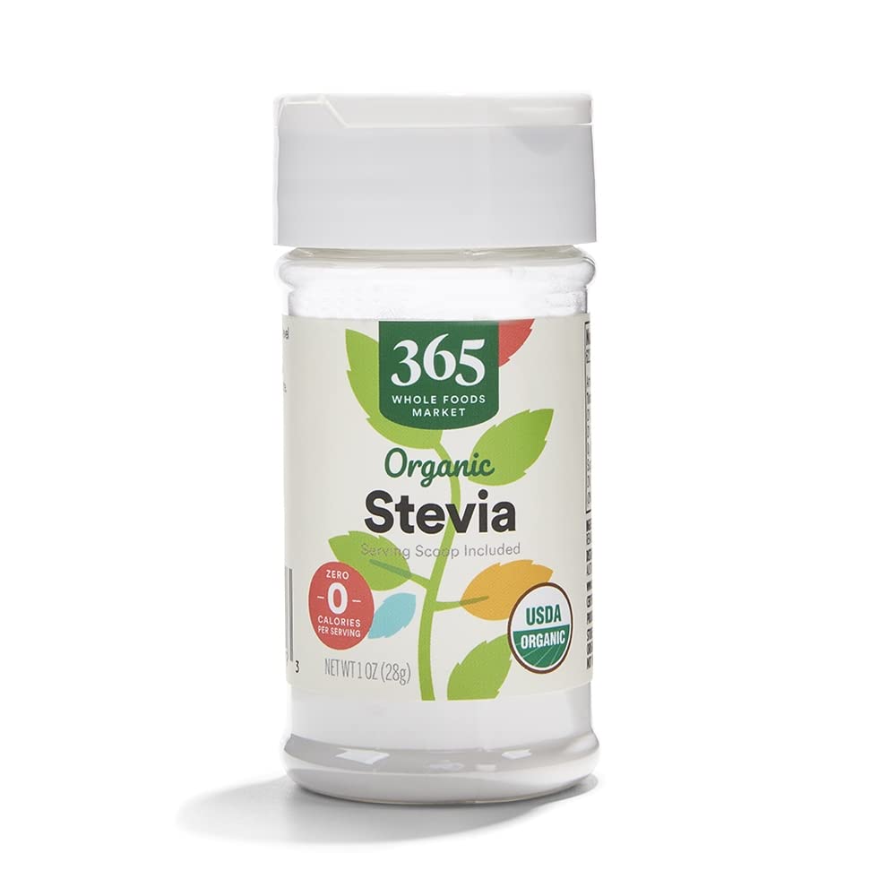 365 by Whole Foods Market organic stevia powder extra-count bottle with scoop for zero calories