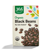 365 by Whole Foods Market organic unsalted black beans can close-up for meal prep