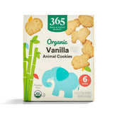 365 by Whole Foods Market organic vanilla animal cookies six-pack for lunchboxes.