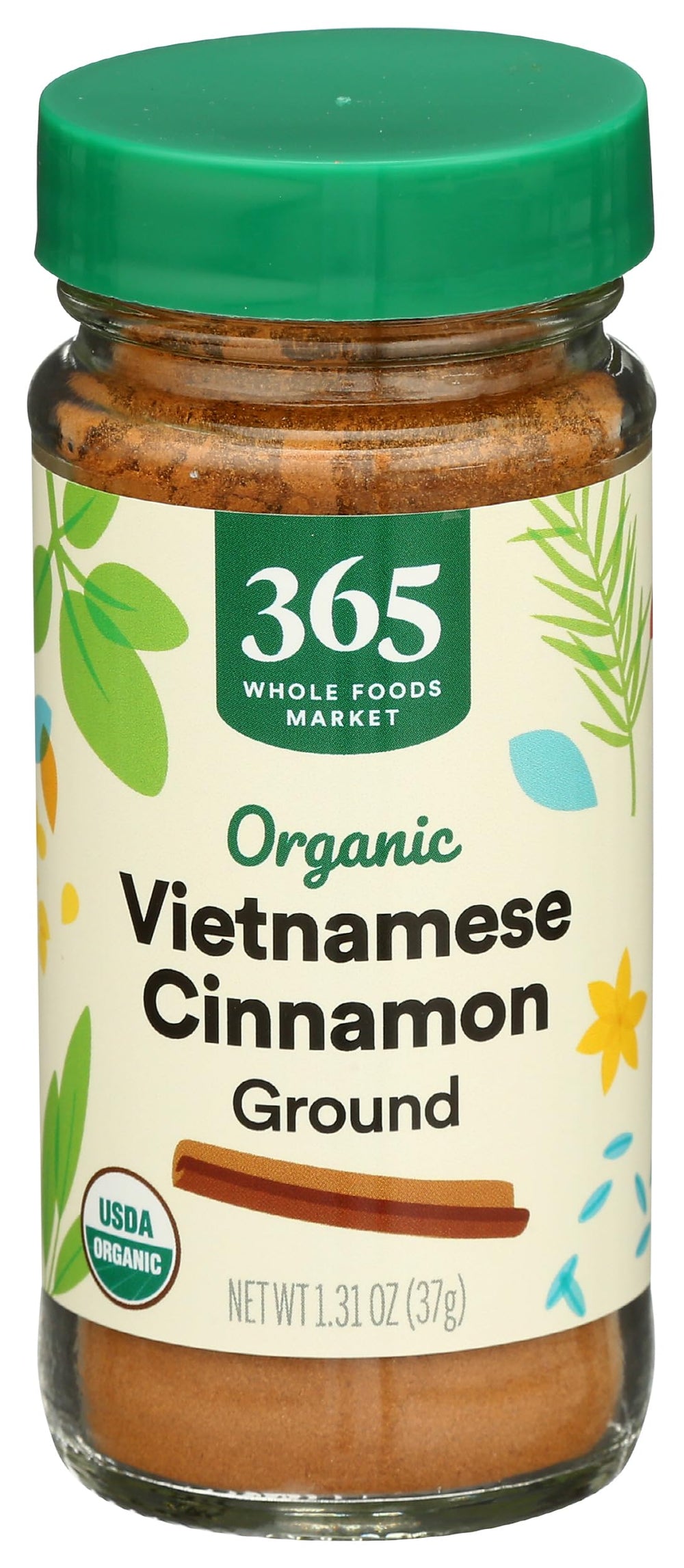 365 by Whole Foods Market Organic Vietnamese Cinnamon Ground pack view highlights premium spice for baking