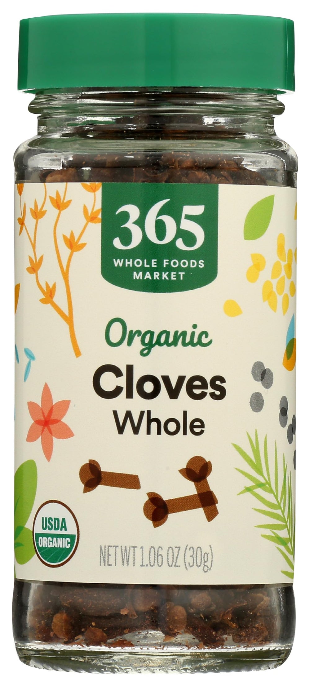 365 by Whole Foods Market organic whole cloves in a 1.06 oz bottle for baking