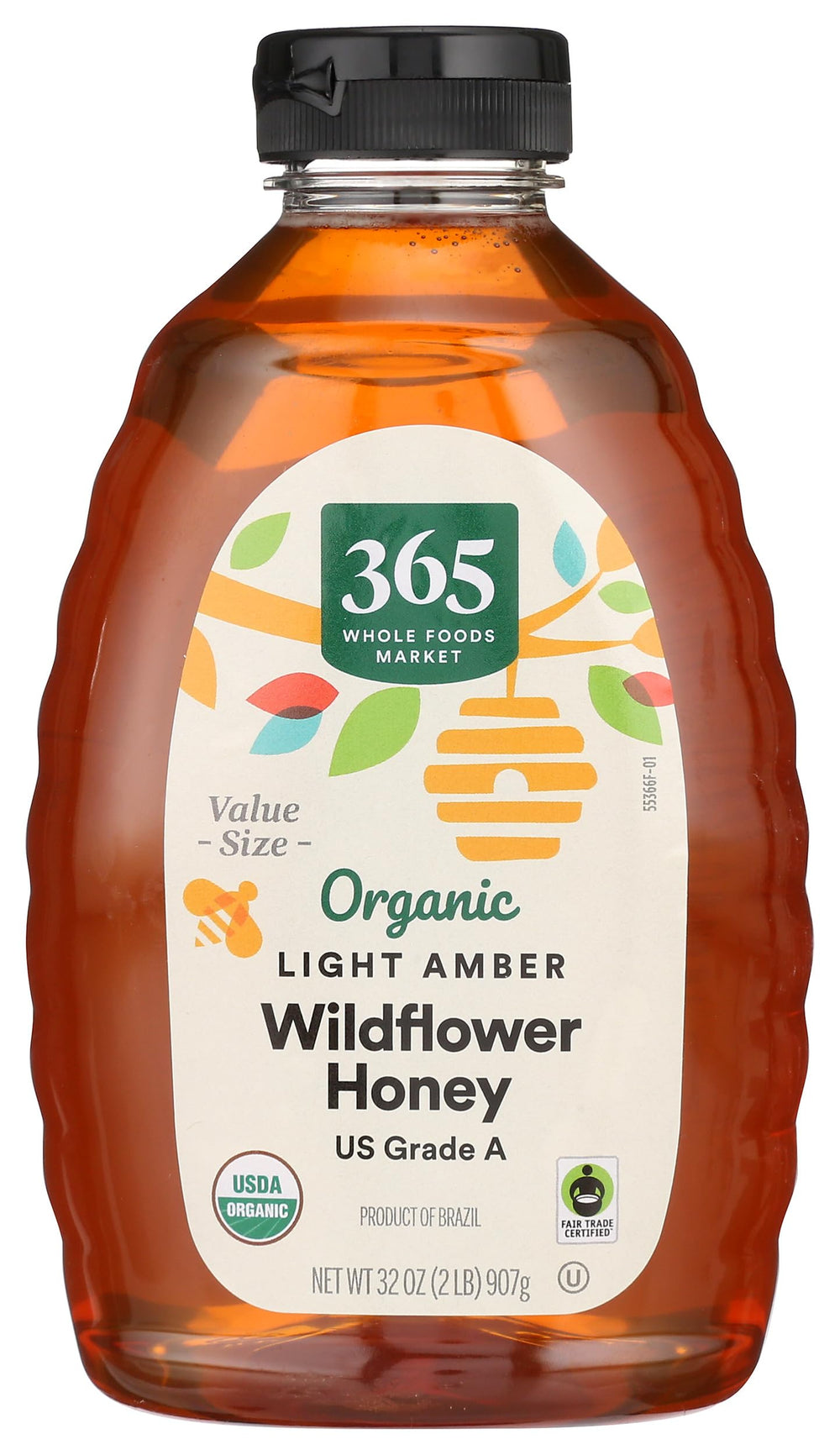365 by Whole Foods Market organic wildflower honey in a 32oz squeeze bottle for easy pouring