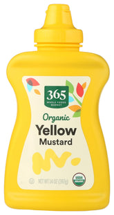 365 by Whole Foods Market Organic Yellow Mustard bottle front for sandwiches