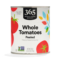 365 by Whole Foods Market peeled tomatoes in 28 oz can, ready for sauces