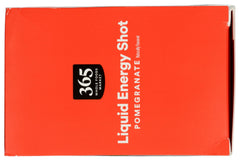 365 by Whole Foods Market Pomegranate Energy Shot glass demonstrates portable energy for workouts