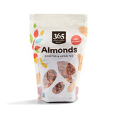 365 by Whole Foods Market roasted unsalted almonds in a bag, ideal for on-the-go snacking.