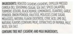 365 by Whole Foods Market Thai Curry Cashews kosher-certified label signaling dietary compliance.