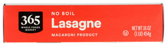 365 by Whole Foods Market No Boil Lasagne ingredients close-up reveals natural components.